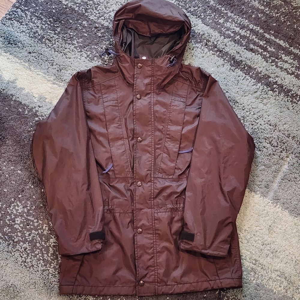 Vintage REI Jacket Women's XS Black Gore-Tex Waterproof Hooded Full Zip Outdoor